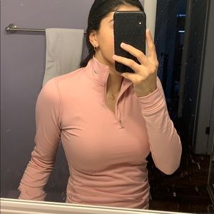 pink nike quarter zip